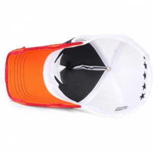 Baseball Caps Star Embroidery tri-Tone Trucker Hat Adjustable Cotton Baseball Cap - Navy/Red_xl - CE18QZ6GK8M $47.58
