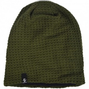 Berets Womens Knit Slouchy Beanie Ribbed Baggy Skull Cap Turban Winter Summer Beret Hat - Comb Green - CO198CEIYCD $28.94