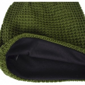 Berets Womens Knit Slouchy Beanie Ribbed Baggy Skull Cap Turban Winter Summer Beret Hat - Comb Green - CO198CEIYCD $28.94