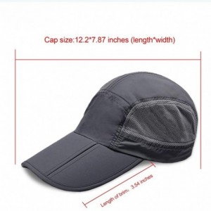 Baseball Caps Unisex Mesh Sport Cap Quick-Drying Outdoor Breathable Sun hat Runner UV Protection 50+ - Deep Gray D - CX17WWZ0...
