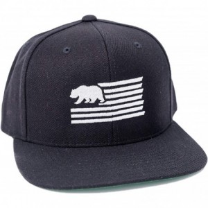 Baseball Caps California - Bear Flag (Flat Bill) Black - CG1998DKNAZ $62.49