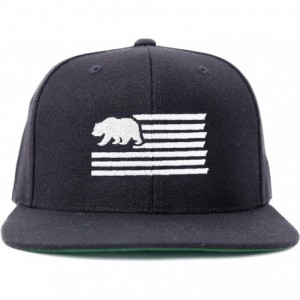 Baseball Caps California - Bear Flag (Flat Bill) Black - CG1998DKNAZ $69.80