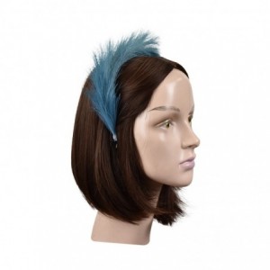 Headbands Feathered Headband - Turquoise - Turquoise - CD185WEAQ3A $26.97