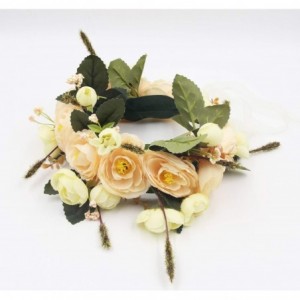 Headbands Flower Garland Crown Wreath Boho Floral Headband Halo Headpiece with Adjustable Ribbon for Wedding Party (9) - 9 - ...