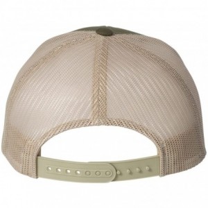 Baseball Caps Flexfit Retro Trucker Hat - Moss/Khaki - CC12CLXLKSB $18.68