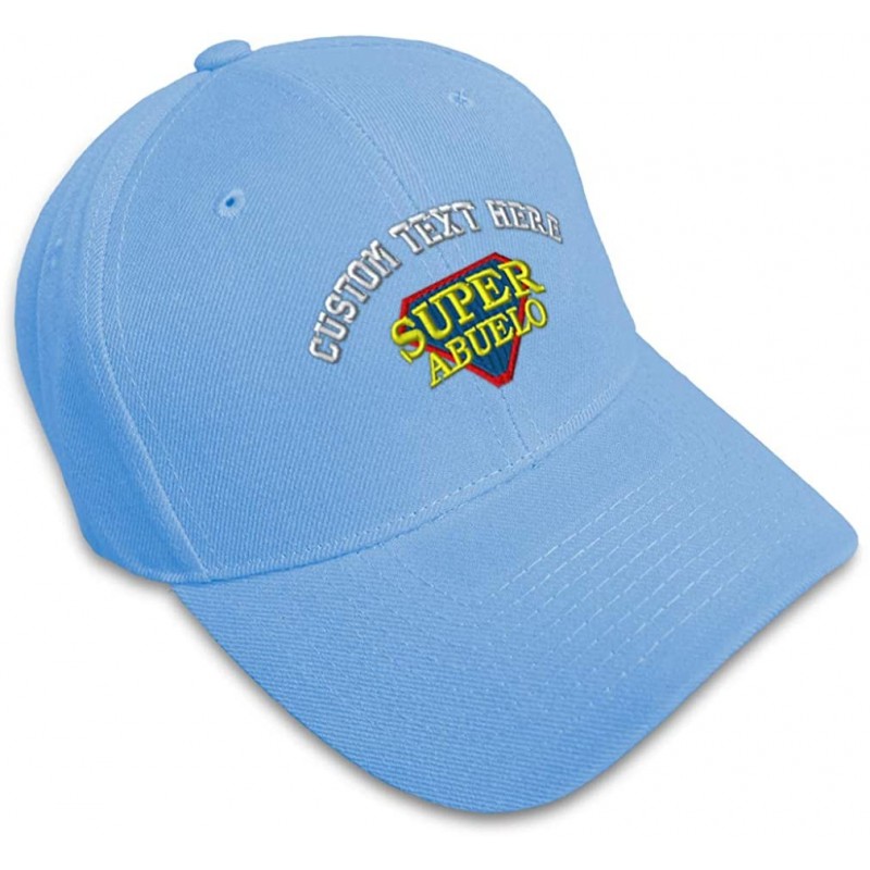 Baseball Caps Custom Baseball Cap Super Abuelo Spanish Embroidery Dad Hats for Men & Women 1 Size - Light Blue - CC18Y5ASZN6 ...