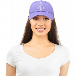 Baseball Caps Anchor Hat Sailing Baseball Cap Women Beach Gift Boating Yacht - Lavender - C918WI2E3SR $22.74