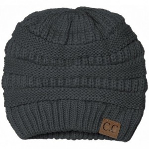 Skullies & Beanies Knit Soft Stretch Beanie Cap - Melange Grey - CO12MHFW2P3 $18.81