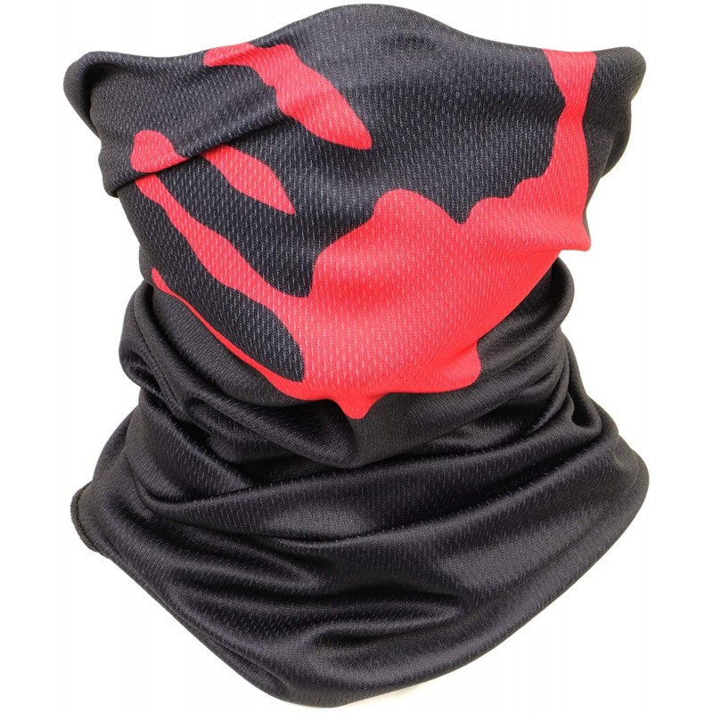 Balaclavas Balaclava Neck Gaiters Face Scarf Unisex Headwear Stretchy Bandana Dust Scarf Headbands - Red Palm - CK198SLZUG3 $...