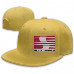 Baseball Caps Mens Saleen Logo Cotton Baseball Snapback Hats Adjustable Six Panel Caps - Yellow - CI18WXQIXNI $32.07
