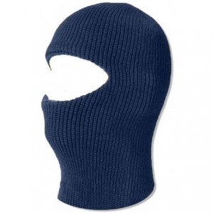Balaclavas 1 Hole Knit Tactical Ski Mask Beanie Monkey Caps (Navy Blue) - CU116X5QYPX $12.38