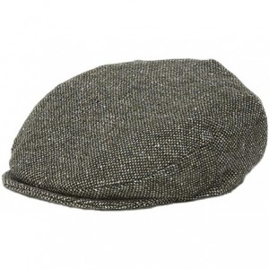 Newsboy Caps Men's Donegal Tweed Vintage Cap - Forest Green Salt & Pepper - CD11REIIJVF $55.81