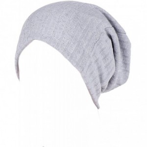 Sun Hats Womens Scarf India Muslim Stretch Turban Hat Hair Pure Color Loss Head Wrap - Gray - CF18IE3AT8D $16.80