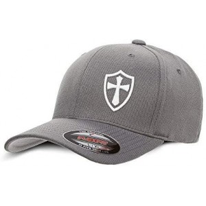 Baseball Caps Crusader Knights Templar Cross Baseball Hat - Grey / White - CX12LG3S1FR $48.13