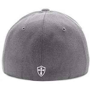 Baseball Caps Crusader Knights Templar Cross Baseball Hat - Grey / White - CX12LG3S1FR $42.85