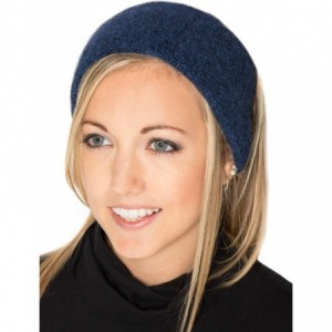 Cold Weather Headbands LUXURY ALPACA Ear Warmer Headband Ski/Snowboard/Sport - Heather Steel Blue Grey - CY128PRUSBH $58.64