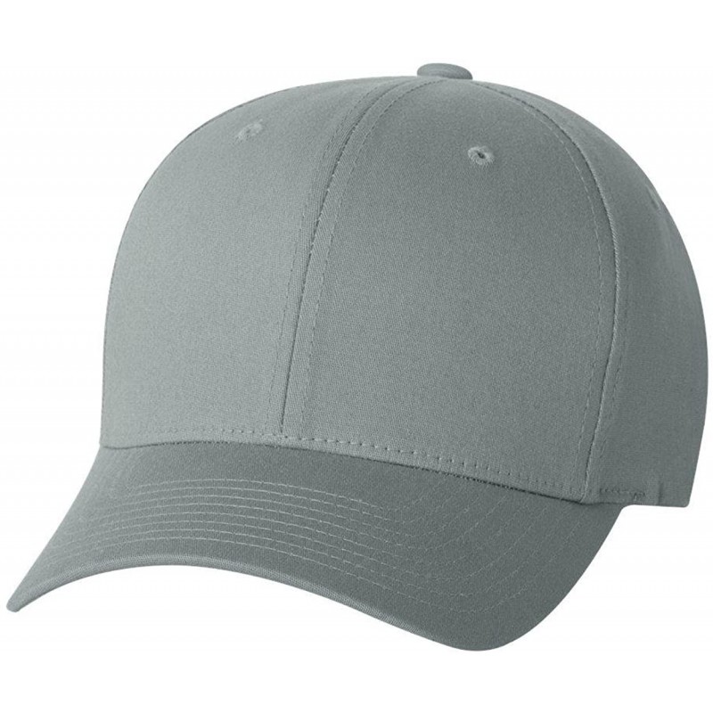 Visors Cotton Twill Fitted Cap - Gray - CP12F8AM87P $27.38