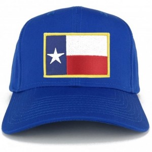 Baseball Caps Texas State Flag Embroidered Iron on Patch Adjustable Snapback Baseball Cap - Royal - C312NH71KIJ $30.96