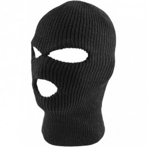 Balaclavas Knit Sew Acrylic Outdoor Full Face Cover Thermal Ski Mask One Size Fits Most - Black - C4128VUBT4N $19.72
