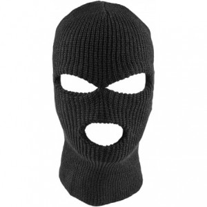 Balaclavas Knit Sew Acrylic Outdoor Full Face Cover Thermal Ski Mask One Size Fits Most - Black - C4128VUBT4N $21.54