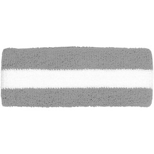 Headbands Cotton Terry Cloth Stretchy Stripe Sports Headband - Grey White - CD187GLOAAM $19.36