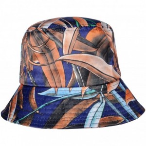 Bucket Hats Fashion Print Bucket Hat Summer Fisherman Cap for Women Men - Navy Blue - CG18U7ZLZ7O $19.95
