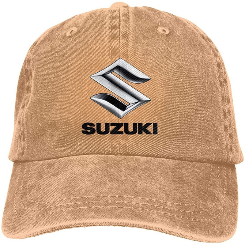 Baseball Caps Customized Suzuki Motorcycles Logo Fashion Baseball Caps for Man Black - Natural - C118SQQZ0WX $21.66