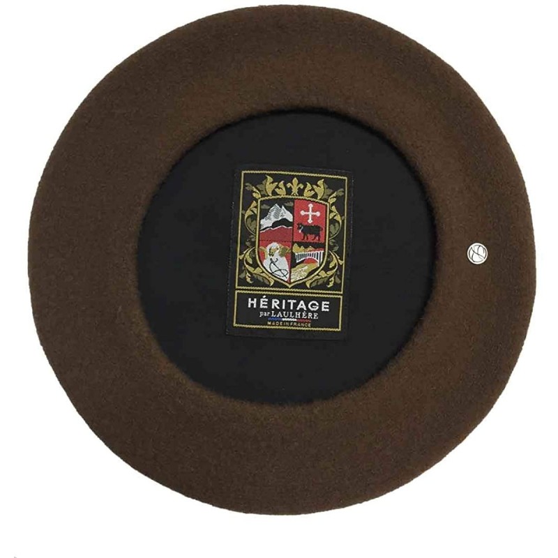 Berets Heritage Classiques Authentique Traditional French Wool Beret - Marron - CV18U8LA699 $109.62