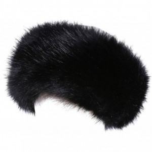 Cold Weather Headbands Faux Fur Headband with Elastic for Women's Winter Earwarmer Earmuff - White With Kgb - CT18X4UE422 $28.04