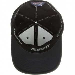 Baseball Caps Men's One & Only Corp Flexfit Perma Curve Bill Baseball Hat - Black - C1187MI2S62 $54.98