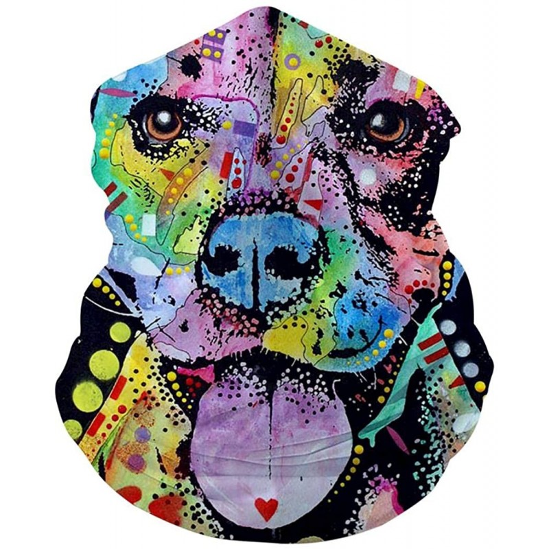 Balaclavas Funny Multifunctional Seamless Bandanas for Dust Wind Sun Protection- Outdoors & Sports - Pit Bull Smile - CU19879...