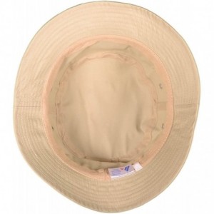 Bucket Hats Twill Bucket Hat (Various Size and Color) - Light Khaki - CD11B3EEO0V $21.25
