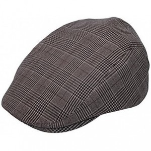 Newsboy Caps Plaid Fashion Ivy Cap - Brown - C511056DD37 $27.44