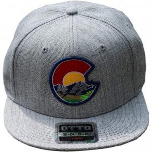Baseball Caps Colorado Flag C Nature Flat Bill Snapback Hat - Heather/Heather - CD18HW5O8S0 $54.09