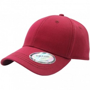 Baseball Caps Plain Baseball Cap with Metal Button for Unisex Adult - Red - C71825DAEIY $10.54