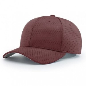 Baseball Caps 414 Pro Mesh Adjustable Blank Baseball Cap Fit Hat - Maroon - CY1873ZHY56 $21.93
