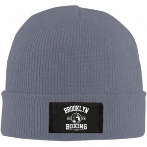 Skullies & Beanies Brooklyn Boxing Club Men Women Knitted Hat Winter Warm Beanie Cap - Deep Heather - CD18NG5KSGH $43.40