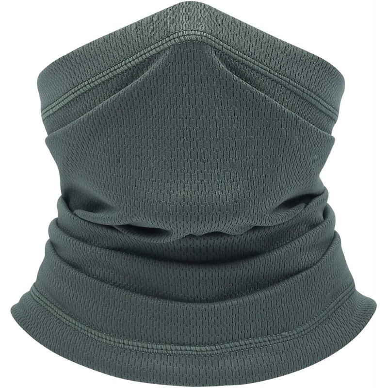 Balaclavas Summer Neck Gaiter Face Scarf/Neck Cover/Face Cover for Running Hiking Cycling - Gray-1 - CC18YYAZNT9 $25.97