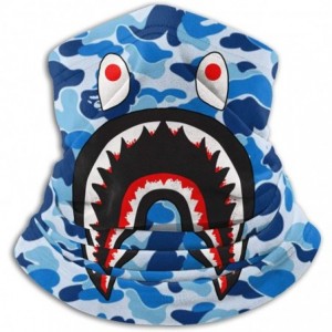 Balaclavas Bape Shark Half Blue Camo Neck Gaiter Warmer Windproof Mask Dust Face Clothing Free UV Face Mask - CJ1970DMH0Q $37.71