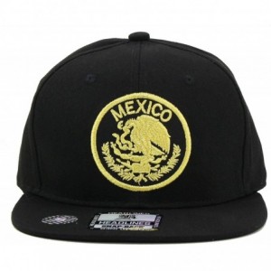Baseball Caps Mexico State Coat of Arms Gold & Silver Logo Snapback Premium Hat - 7fc016_mexico - CB18QXI0R5O $24.42
