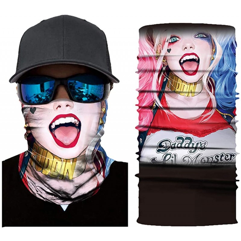 Balaclavas Seamless Face Mask Neck Gaiter UV Protection Windproof Face Mask Scarf - Monster C - CW194KAOIGA $21.29