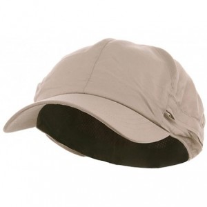 Sun Hats Zippered Flap Caps - Khaki - C3111C6HY9D $24.20