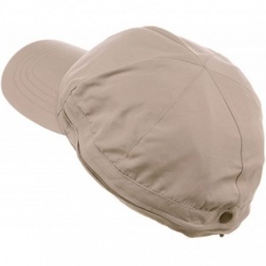 Sun Hats Zippered Flap Caps - Khaki - C3111C6HY9D $26.46