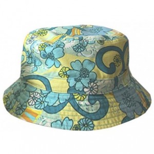 Bucket Hats Womens Flowerchild Bucket Hat - Blueberry - CT121D9Y95F $23.83