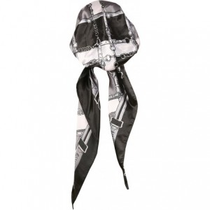 Skullies & Beanies Women's Silk Feel- Pre-Tied- Printed- Fitted Headscarf- Chemo Cap Bandana Sleep Turban Head Scarf - CE12IQ...