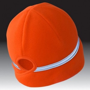 Skullies & Beanies Women's Ponytail Hat - Reflective Cold Weather Running Beanie - Made in USA - Hunter Orange - C912CMS7CD7 ...