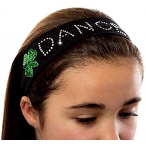 Headbands IRISH DANCE Sequin Rhinestone Cotton Stretch Headband - CJ11IAM8FIF $7.62