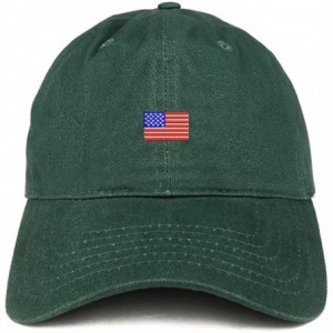 Baseball Caps US American Flag Small Embroidered Dad Hat Patriotic Cap - Hunter - CV185HRY9WM $32.11