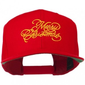 Baseball Caps Merry Christmas Embroidered Snapback Cap - Red - C411ND5NJNB $33.73
