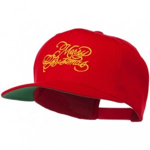 Baseball Caps Merry Christmas Embroidered Snapback Cap - Red - C411ND5NJNB $22.79